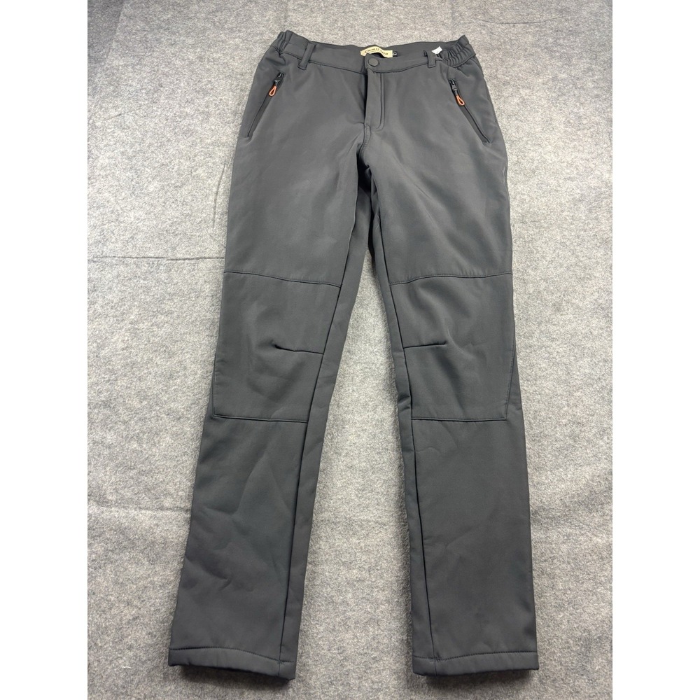 Camii Mia Women's 27 Gray Winter Warm Slim Waterproof Ski Snow Fleece Pants